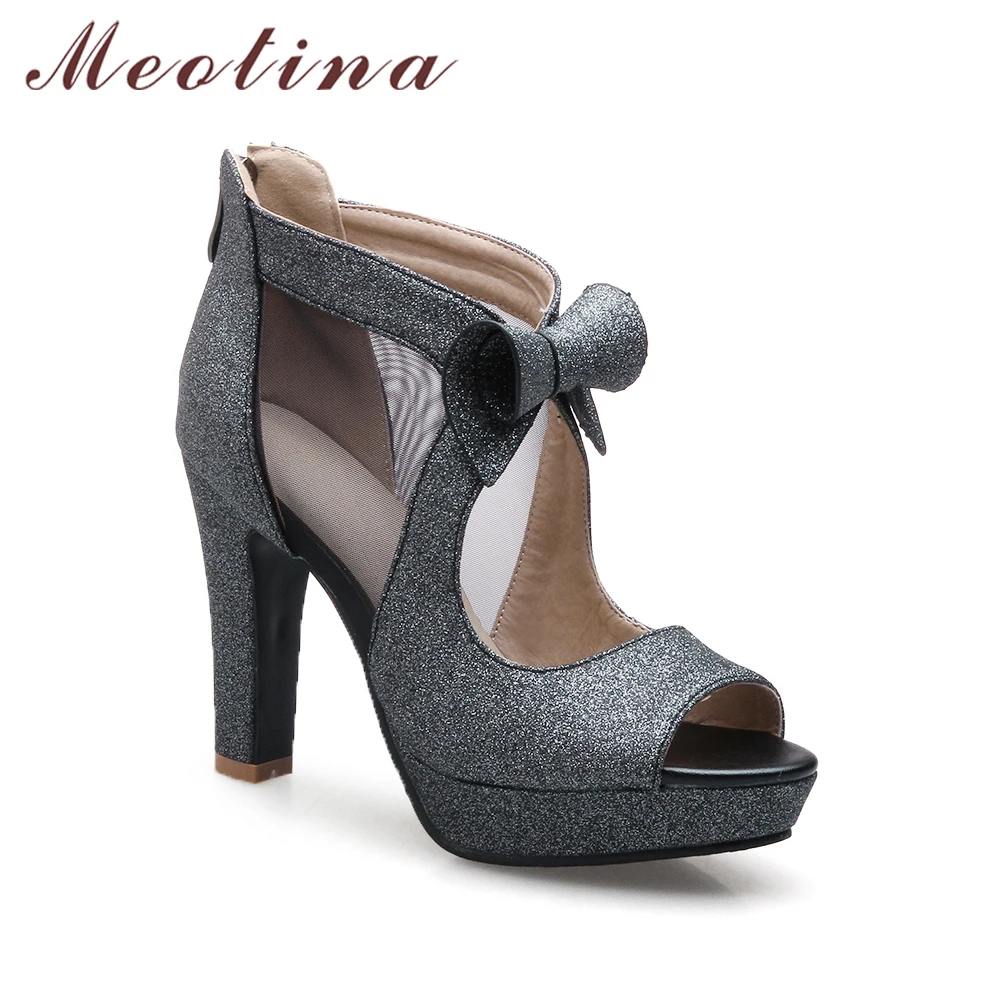 Meotina/Женская обувь на платформе с высоким каблуком туфли лодочки открытым носком
