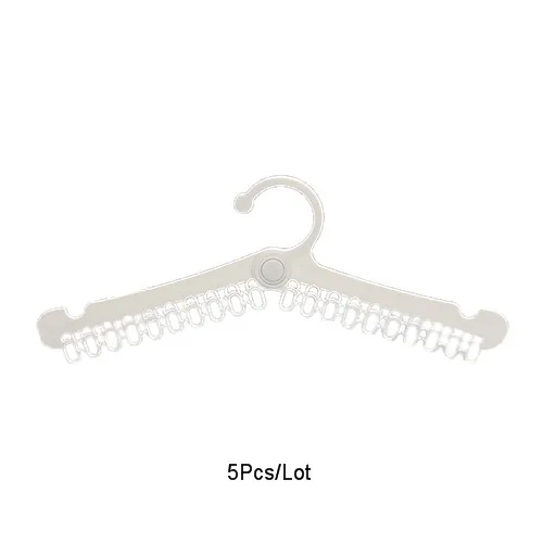 White Hanger 5 шт. многофункциональным вешалка для одежды юбка шарф сушилка Пластик органайзер для шкафа, гардероба компактный застегивающийся вакуумный крюк аксессуары - Цвет: White Hanger
