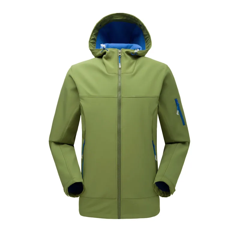 Men Army Green Для мужчин и женщин, осенняя флисовая куртка из материала софтшелл для спорта на открытом воздухе, термальная ветровка для походов, кемпинга, рыбалки, Брендовое пальто MA211 - Цвет: Men Army Green