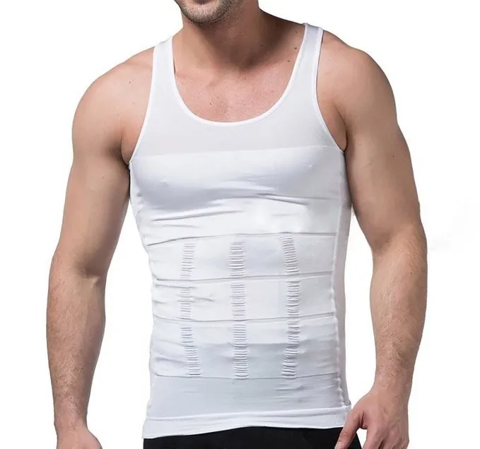 2020 slim n lift Body Shaper Mens Body Shaper Slimming Shirt Compression Vest Elastic Slim Shapewear