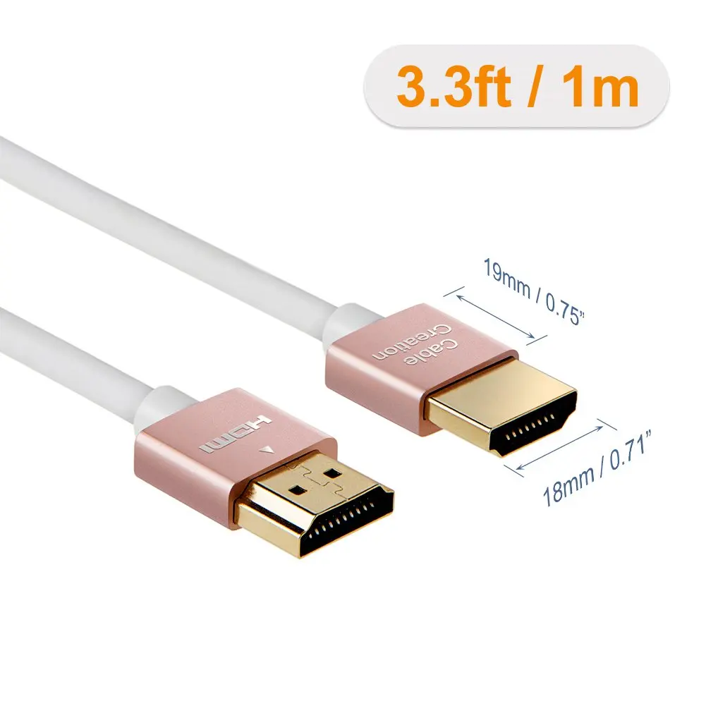 Высокоскоростной Сверхтонкий низкопрофильный кабель HDMI Male JORINDO 10 футов 2 0