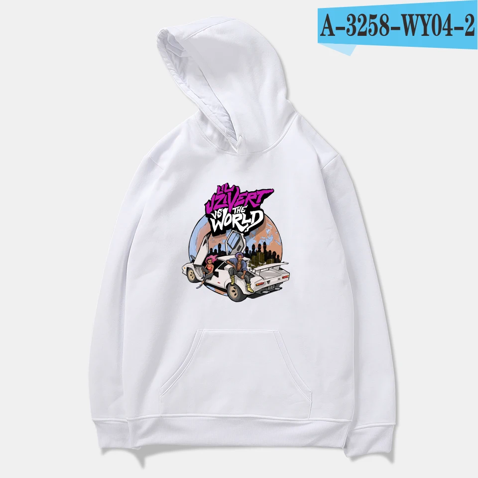 white Lil Uzi Vert, спортивный костюм, свободная толстовка с капюшоном, новинка, Европейский стиль, уличная мода, крутая, размера плюс, больше размера, d, толстовка, длинная - Цвет: white