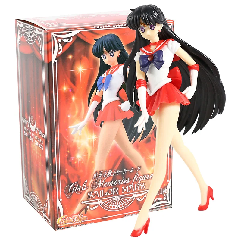 Sailor Mars box Сейлор Мун девушки воспоминания серии Морячка Цукино Усаги Венера Марс Юпитер МЕРКУРИЙ ПВХ фигурка Коллекционная модель игрушки - Цвет: Sailor Mars box