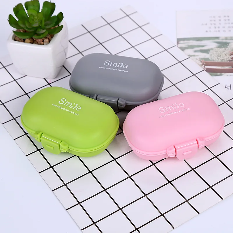 Высокое качество Портативный Мини Симпатичные Пластиковые Pill Box Медицина Чехол