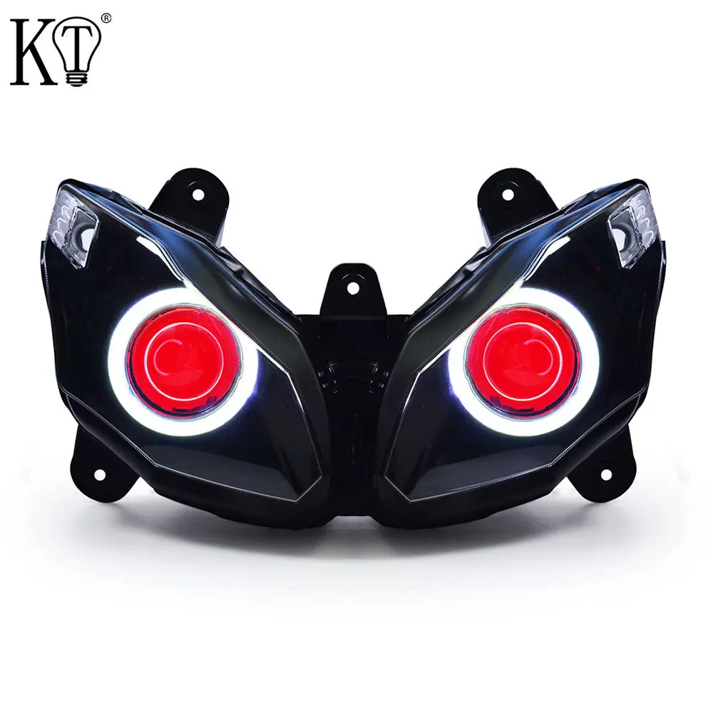 Red Demon Eye KT фара для Kwasaki Ninja 650 2012 - Цвет: Red Demon Eye