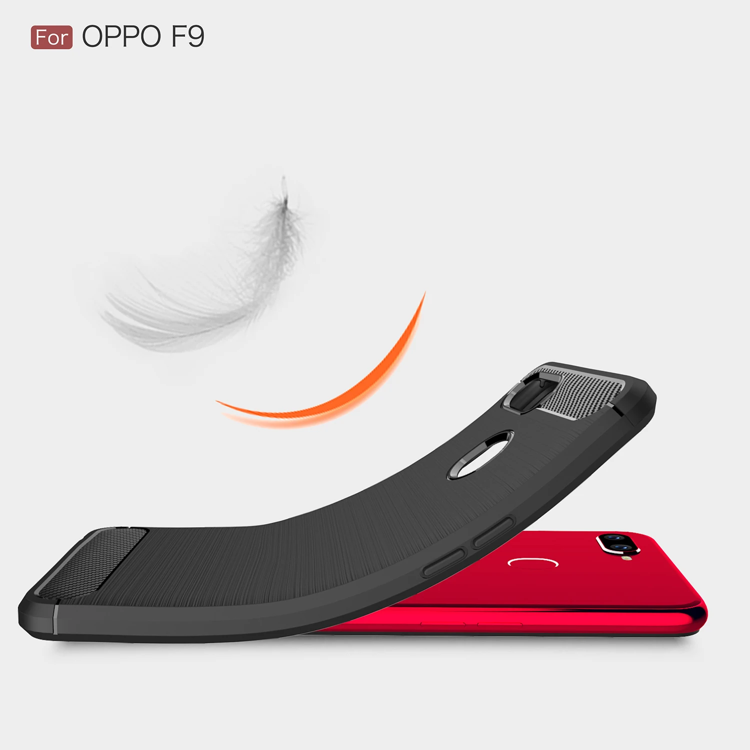 Чехол из углеродного волокна Oppo F9 чехол мягкого ТПУ силикона для телефона Fundas Pro