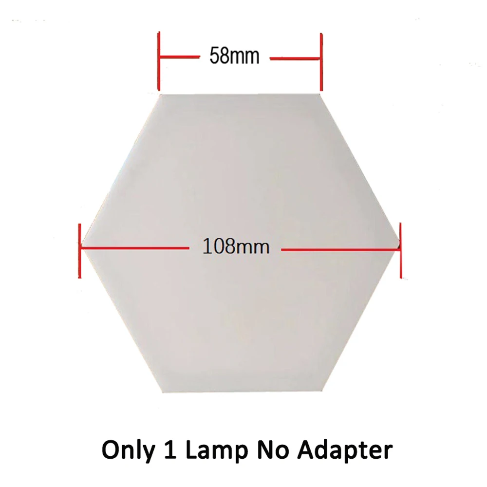 1 Lamp No Adapter Современный DIY квантовое освещение, умный Диммируемый сенсорный контроль, чувствительный светодиодный ночник, Геометрическая сборка, домашний декор, настенный светильник - Испускаемый цвет: 1 Lamp No Adapter