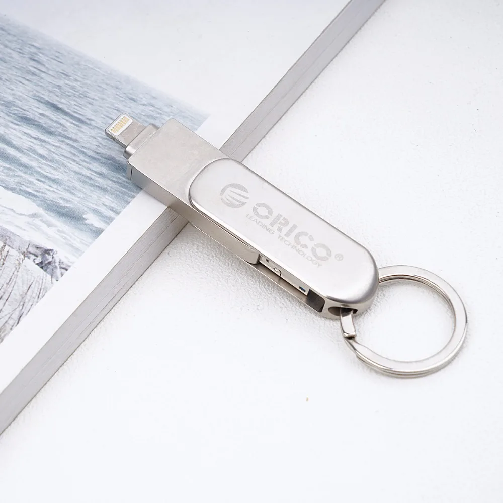 ORICO USB флеш-накопитель 3 в 1 OTG U диск 64 Гб оперативной памяти, 32 Гб встроенной памяти, USB3.0 Micro-B флэш-память USB флэш-диск USB3.0 U диск