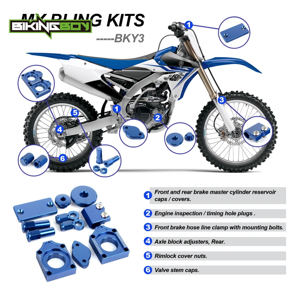 BIKINGBOY для Yamaha WR 250 450 F 2005 2014 WR250F WR450F 2015 YZ450F 2008 MX комплекты внедорожника мотоцикла CNC