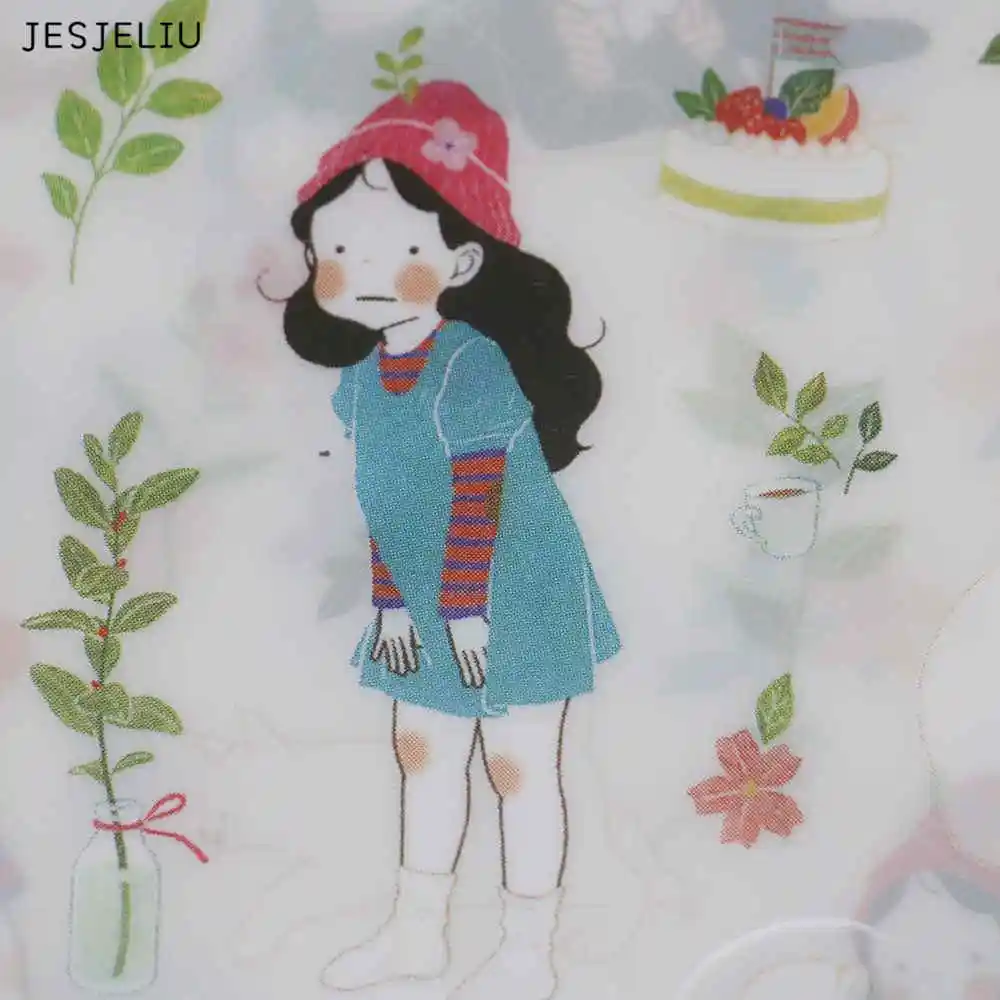 JESJELIU 6 шт. лес Сладкая Корейская девушка дневник мультфильм Скрапбукинг Декоративные ПВХ наклейки
