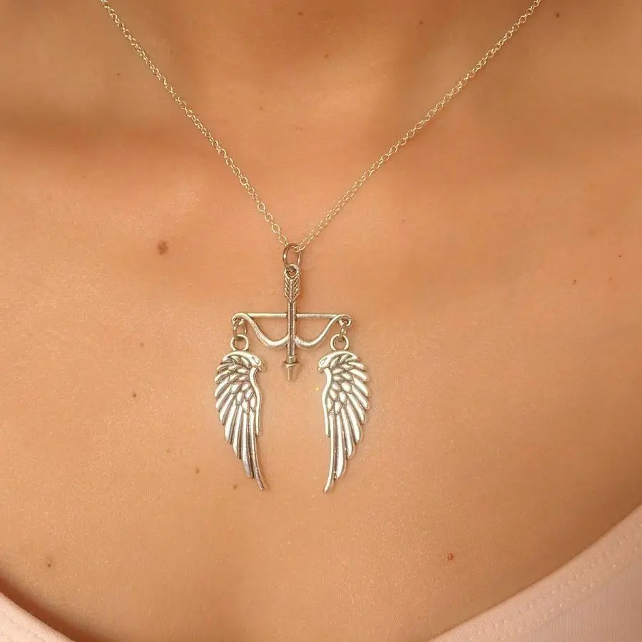 Ручная работа Ходячие мертвецы связанные серебряные подвески с цепочкой