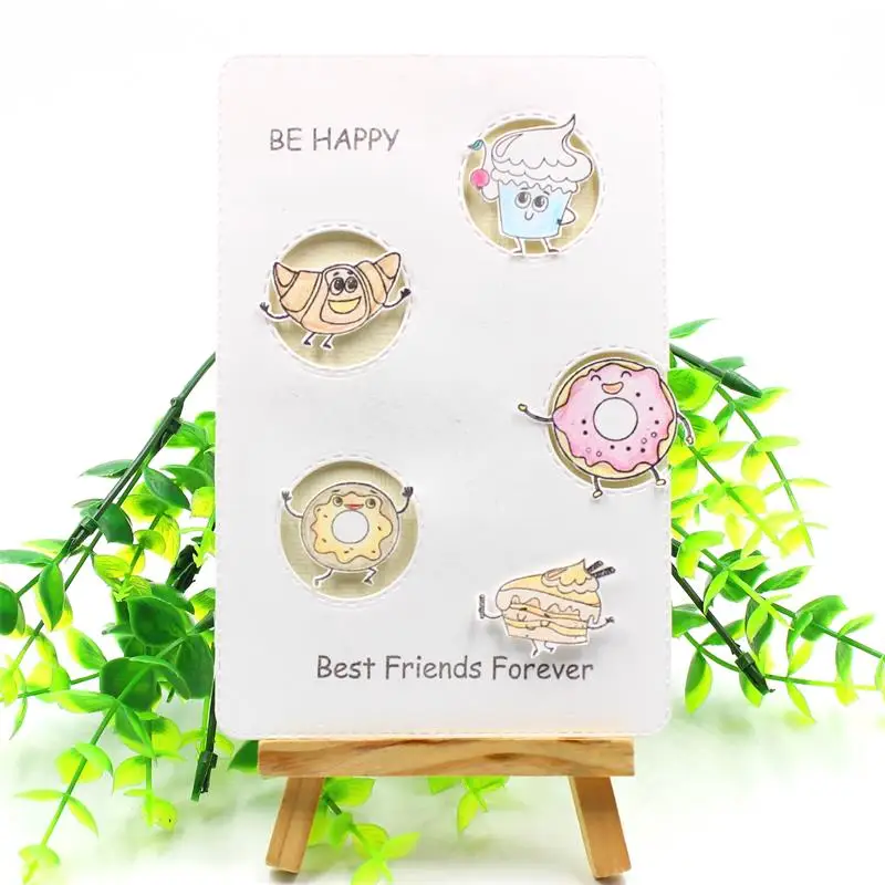 KSCRAFT Милые Пончики штампованные трафареты для резки металла