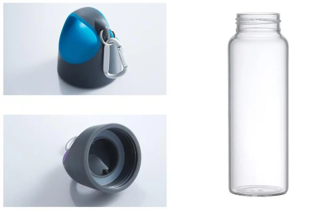 Креативная новая портативная прозрачная стеклянная бутылка для спорта на