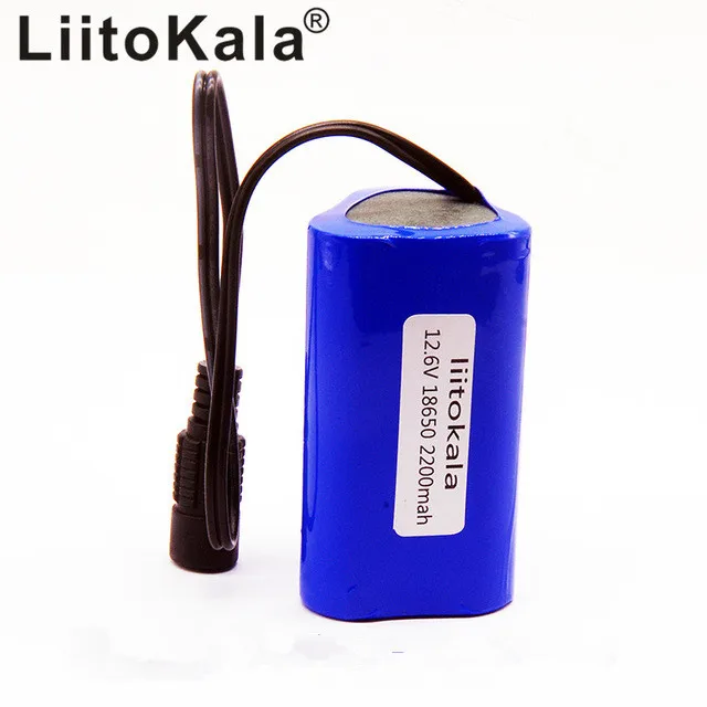 LiitoKala Высокое качество Портативный 12 в 2200 мАч 18650 аккумуляторная литиевая батарея