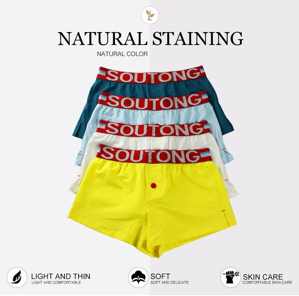 Soutong, мужское нижнее белье, боксеры, шорты, хлопок, для мужчин, Cueca, боксеры, нижнее белье, мужские шорты, домашние трусы, боксеры для мужчин, Calzoncillos Hombre
