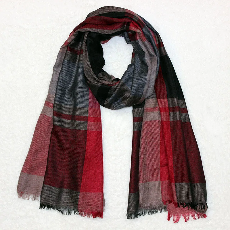 2017 New Fashion scarves women winter scarf 90*190cm Plaid Viscose Warm in autumn Shawl For girls pashmina shawl bandana hijab | Аксессуары