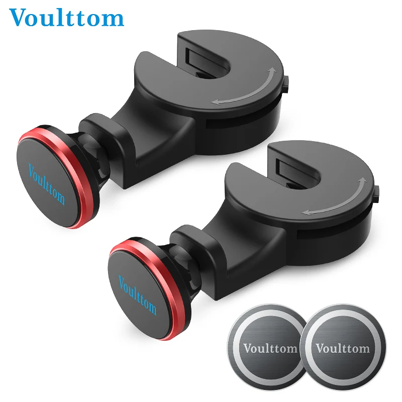 Voulttom 2 шт./лот держатель для планшета для автомобиля подголовник Вешалка на заднее сиденье магнит для iPad планшета мобильный телефон halterung Автомобильный держатель для планшета - Цвет: Красный
