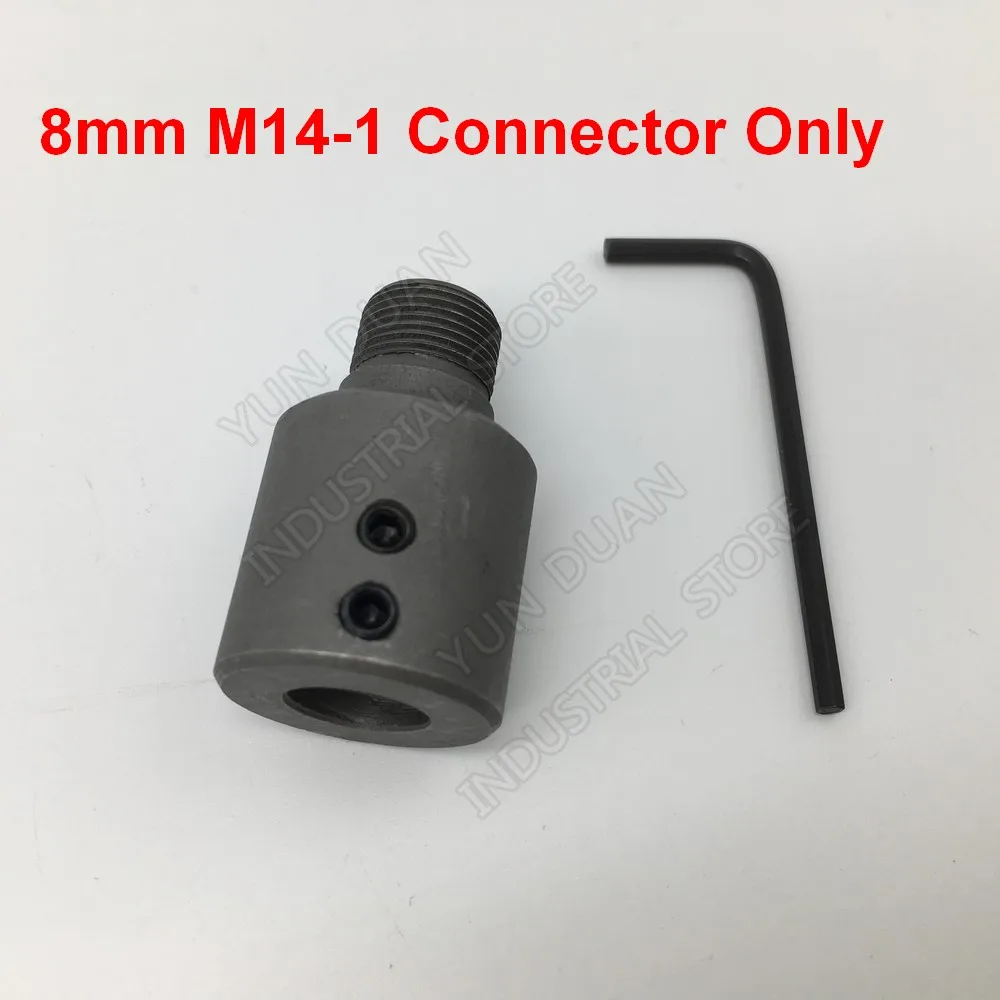 8mm M14-1 Connector 6 мм 8 мм 10 мм 12 мм 14 мм адаптер M14* 1 соединительный стержень втулка для деревообрабатывающий патрон токарный станок скамейка мельница DIY - Цвет: 8mm M14-1 Connector