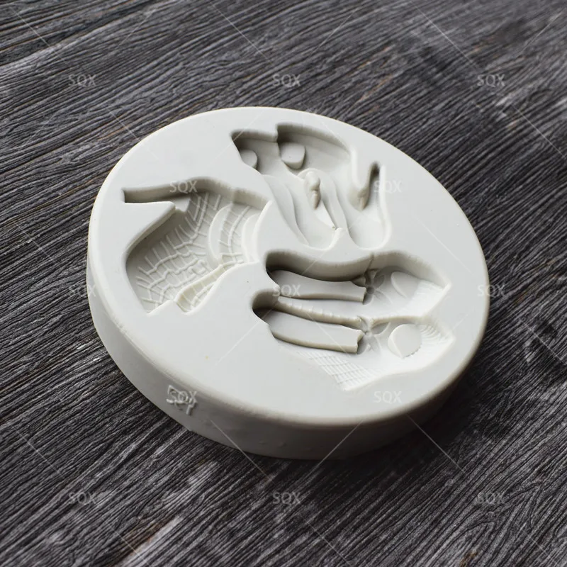 Три пары обуви в форме силиконовой помадки форма для украшения тортов