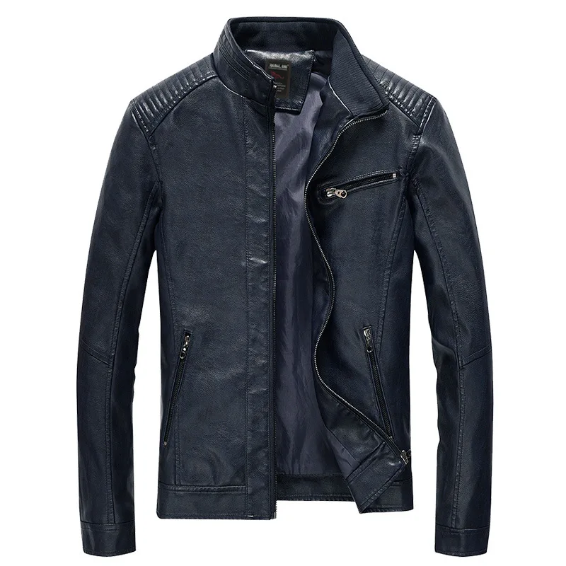 

2018 New Arrival Regular Casual Mandarin Collar Zipper Pockets Jackets Man Fashion Design Thick Green Khaki Blue 5 Color Jacket