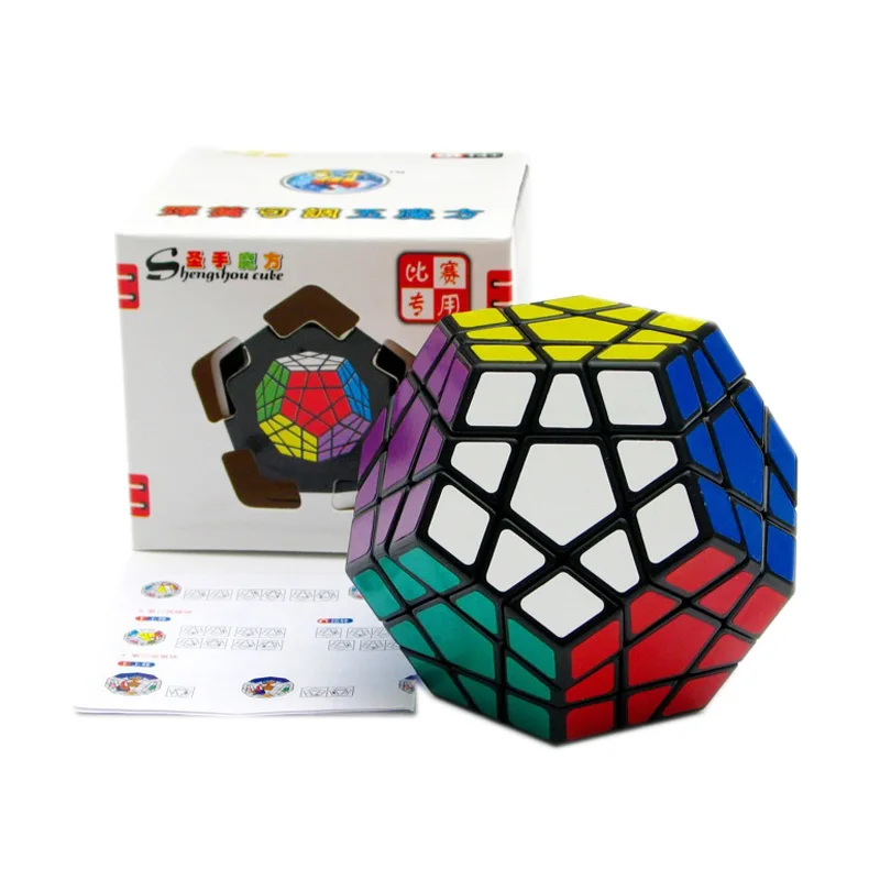 ShengShou megaminx magic 3x3 куб без наклеек Скорость Профессиональный 12 Сторон головоломка cubo magico Развивающие детские игрушки кубики - Цвет: Black