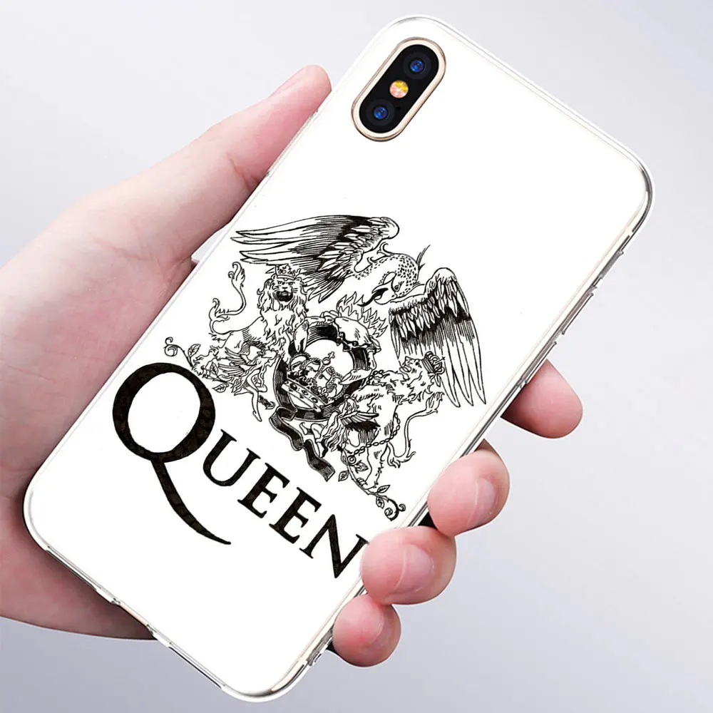 Модный силиконовый чехол-накладка queen band для Apple IPhone 11 Pro XS Max X XR 7 8 6 6s Plus 5s SE, мягкие чехлы из ТПУ - Цвет: 001