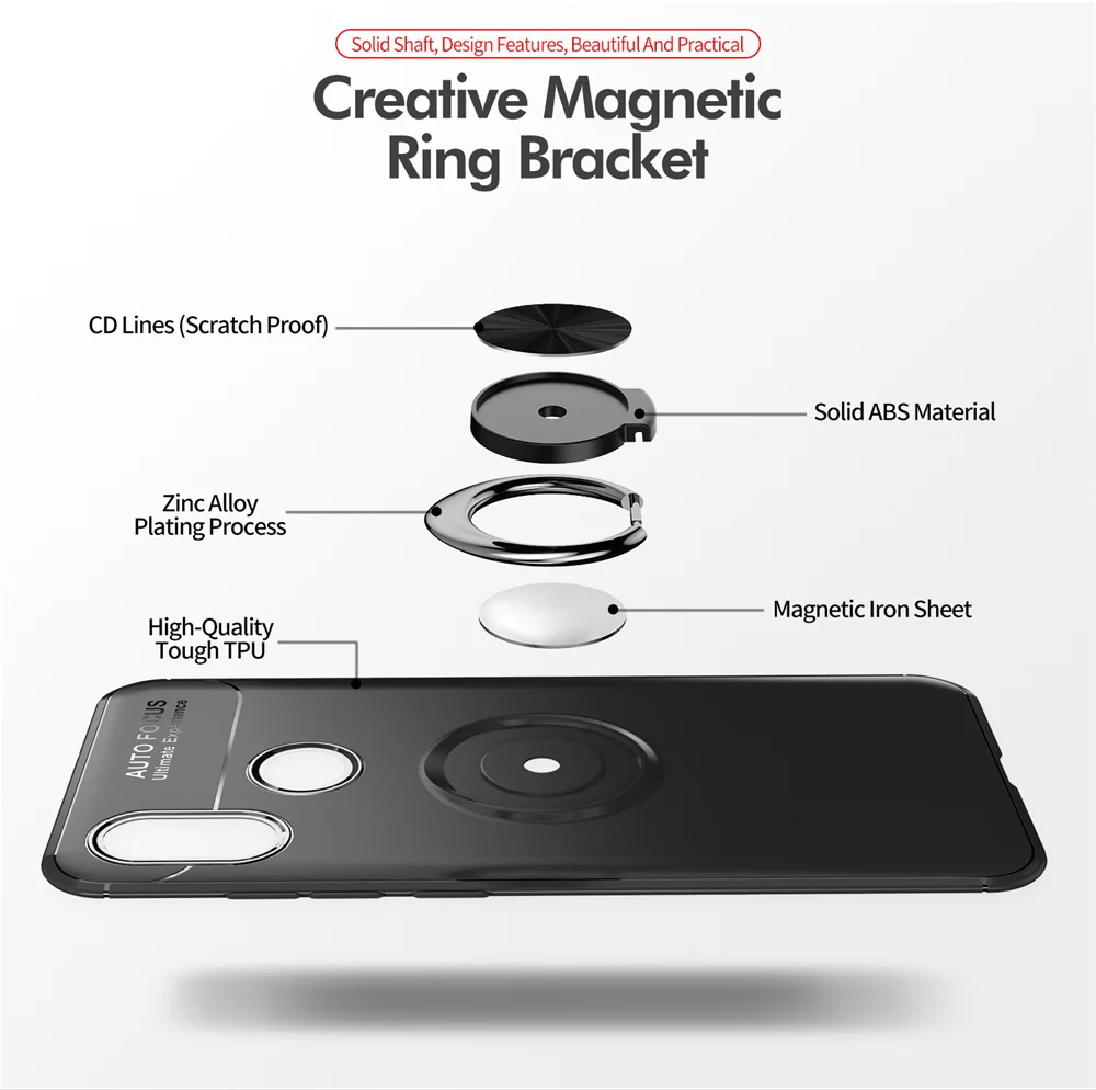 Вращающийся палец кольцо автомобильный держатель Магнитный чехол Xiaomi Mi 8 SE