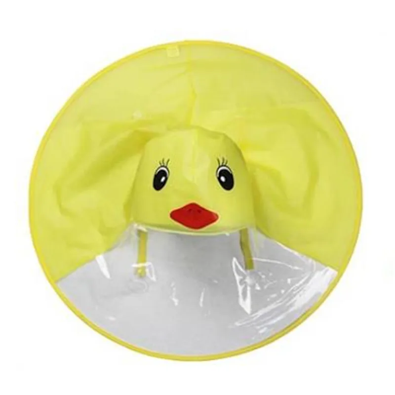 Creative Children Adult Animation UFO Umbrella Sleeveles Hat Raincoat Yellow Duck Flying Saucer | Тематическая одежда и