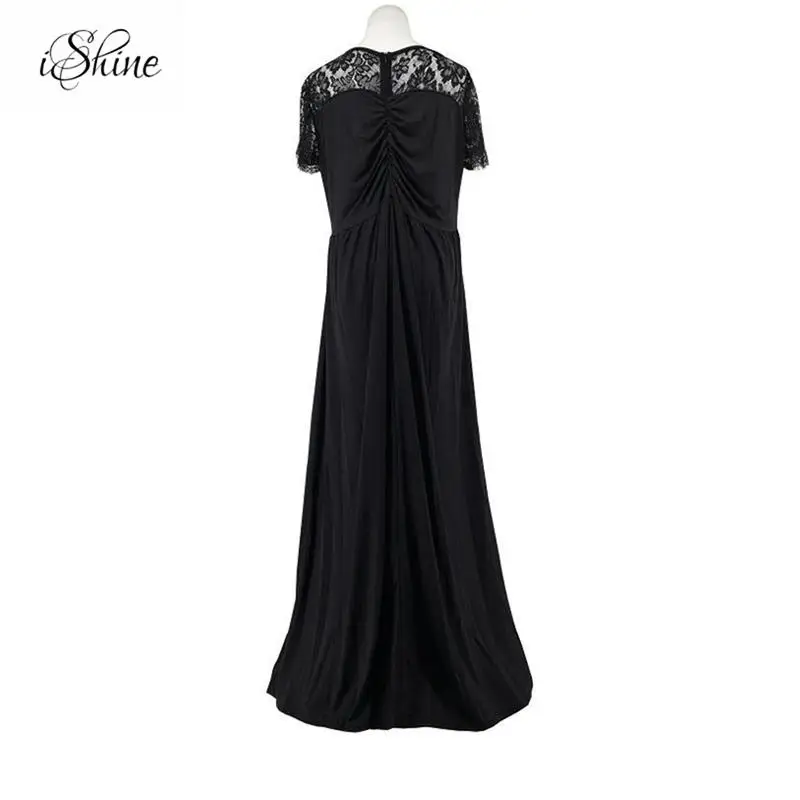 Плюс Размеры Для женщин бальное платье Кружева лоскутное плиссированные