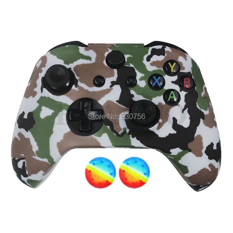 Камуфляж силиконовой резины чехол Крышка для кожи Xbox One S X контроллер |