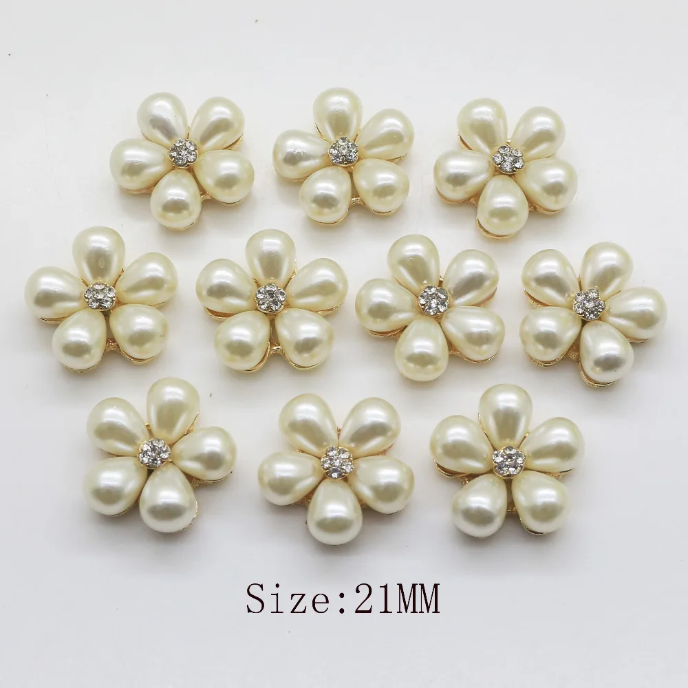 10 шт. круглые пуговицы с кристаллами и жемчугом 21 мм|pearl buttons|buttons fashionbuttons lot |