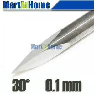 

50pcs/lot New Solid Carbide 3 / three Face CNC Router Pyramid Engraving Bits 3.175mm x 30 degree x 0.1mm #SM520 @SD