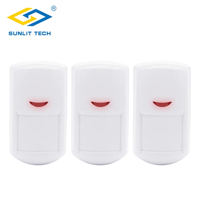 

1/3/5pcs Lot Wireless PIR Sensor Motion Detector 433MHz for Home Security WIFI GSM PSTN Alarm System With long Detect Distance