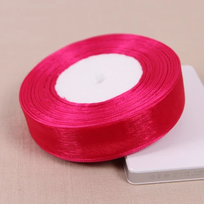 Ярко-розовая/органза цвета фуксии шифоновая кружевная лента для свадьбы