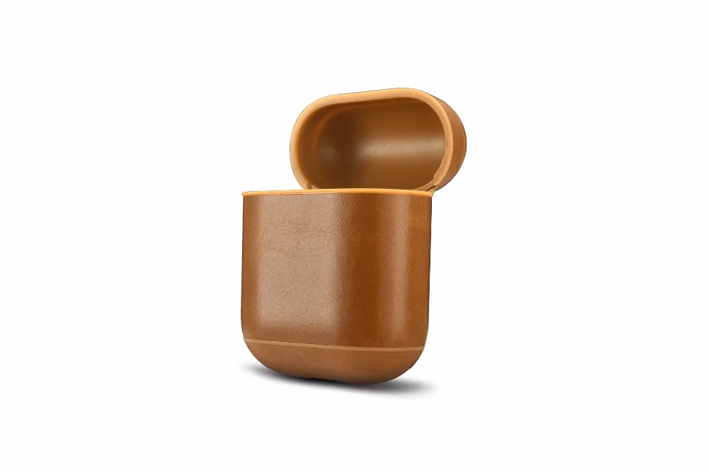 Чехол для наушников Apple Airpods подлинной кожаный наушник чехол коробка Наушники Аксессуары Защитная крышка