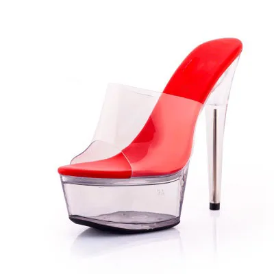 Прозрачные босоножки прозрачные женские свадебные на каблуке высотой 13–15 см