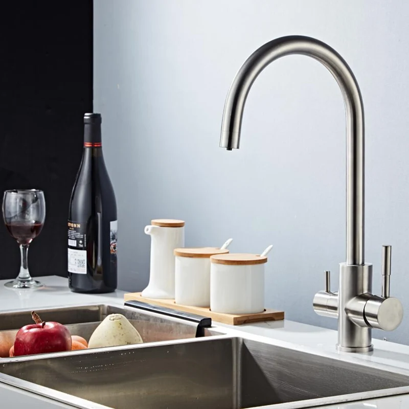 Кухонная раковина из нержавеющей стали 304 смеситель дизайн с 7 буквами вращение