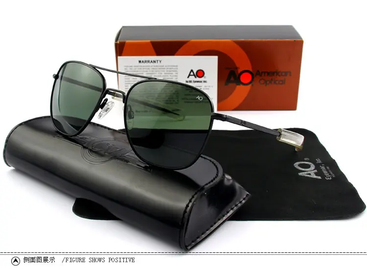 c3black-green Авиационные солнцезащитные очки, мужские, высокое качество,, пилот, очки для вождения, американская армия, военные, оптические, AO, солнечные очки, 8054 Oculos de sol - Цвет линз: c3black-green