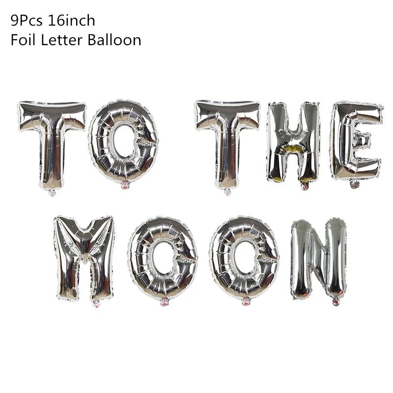 TO THE MOON Космическая вечеринка астронавт ракета корабль фольгированные шары Галактика/Солнечная система тематическая вечеринка Мальчик Дети День рождения украшения сувениры - Цвет: TO THE MOON