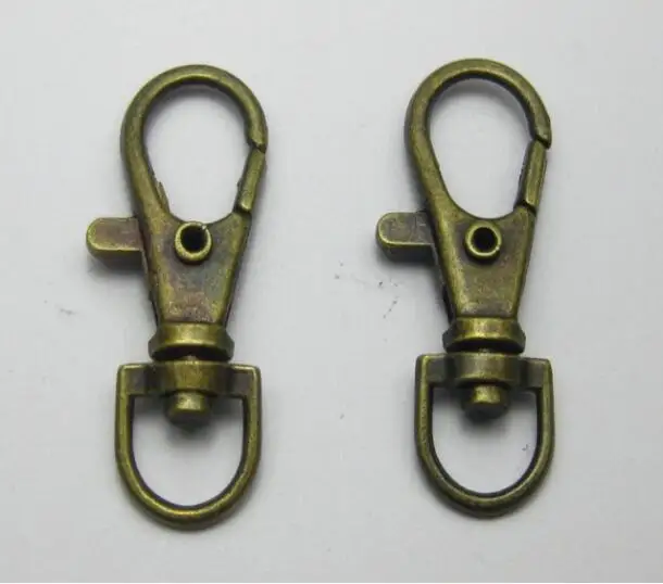 

Free Ship 500pcs Bronze Tone Lobster Swivel Clasps for bag dangles Key Ring 38mm