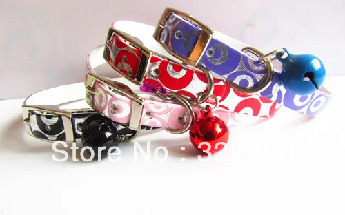 Кожаный ошейник для кошек щенков маленьких собак котенка Регулируемый питомца |