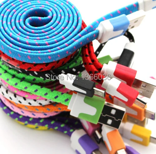 3 фута/1 м плетеный провод плоский 8 pin USB кабель Синхронизация нейлоновое плетеное