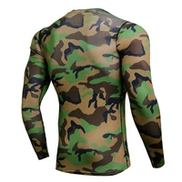 compression shirt men army green camouflage fitness men t shirt long sleeve mma rashguard bodybuilding tshirt quick dry top tees