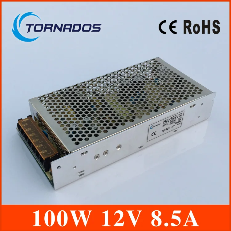 Фото CE RoHS Утвержденный 12vdc Выход 100w Светодиодный драйвер DC 12V 100W 8.5A переключатель CE RoHS Утвержденный 12vdc Выход 100w Светодиодный драйвер DC 12V 100W 8.5A переключатель