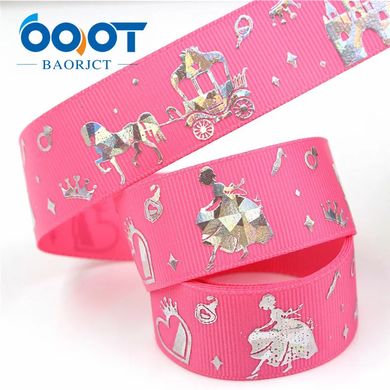 G-18512-183 OOOT BAORJCT G-18512-179, 10 ярд 25 мм Лазерная Серебряная Милая мультяшная печатная корсажная лента DIY ручной работы головные уборы свадебный подарок обёрточная бумага - Цвет: G-18512-183