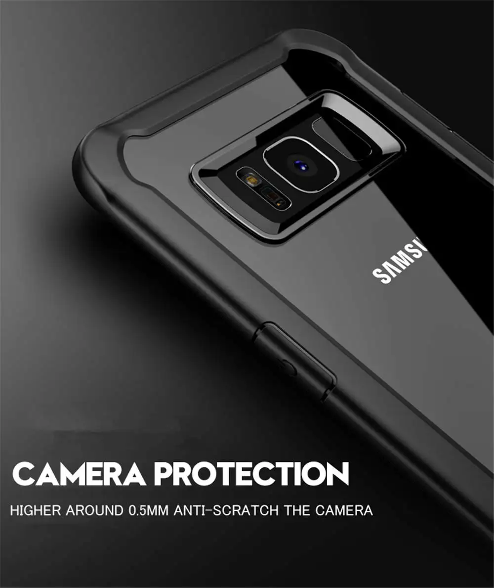 Силиконовый противоударный чехол для samsung Galaxy S10 Lite S8 S9 Plus S7 Edge прозрачная задняя крышка для samsung Note 8 9 чехол Funda
