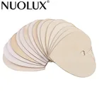 Пустые деревянные принадлежности для рукоделия в форме сердца с отверстиями, лазерные аксессуары для обучения DIY (цвет дерева), 50 шт., 100 мм