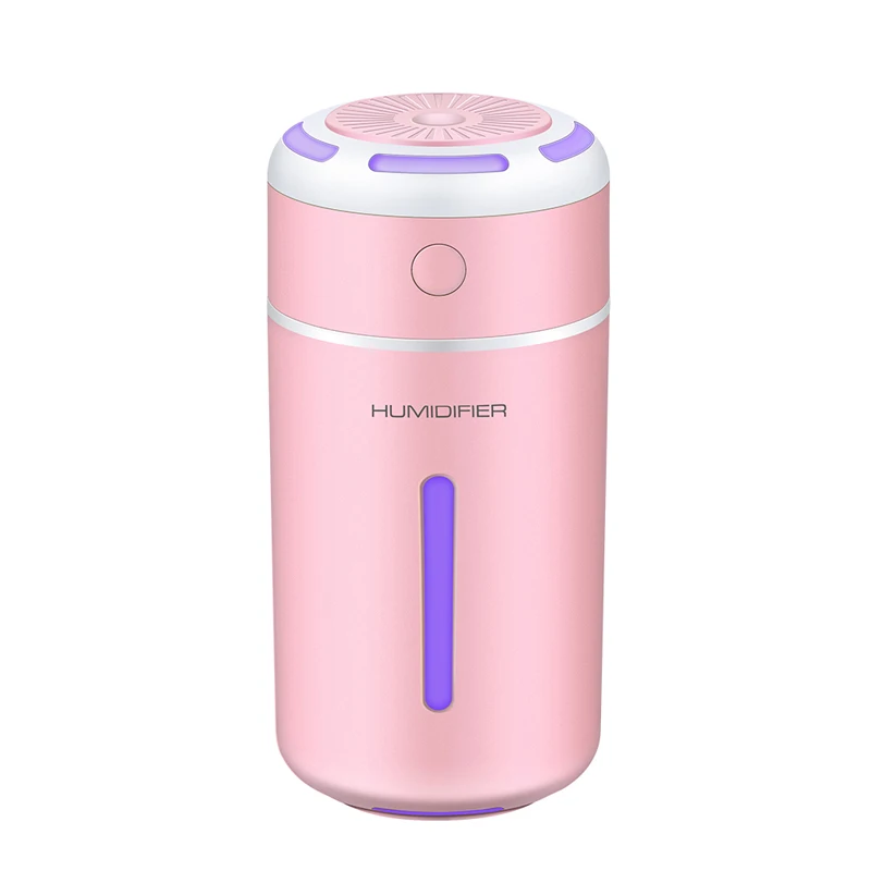 Pink Креативный мини красочные светильник USB увлажнитель фоггер светодиодный ночной Светильник очиститель воздуха с распылением ароматерапевтического эфирного масла диффузор освежитель воздуха - Название цвета: Pink