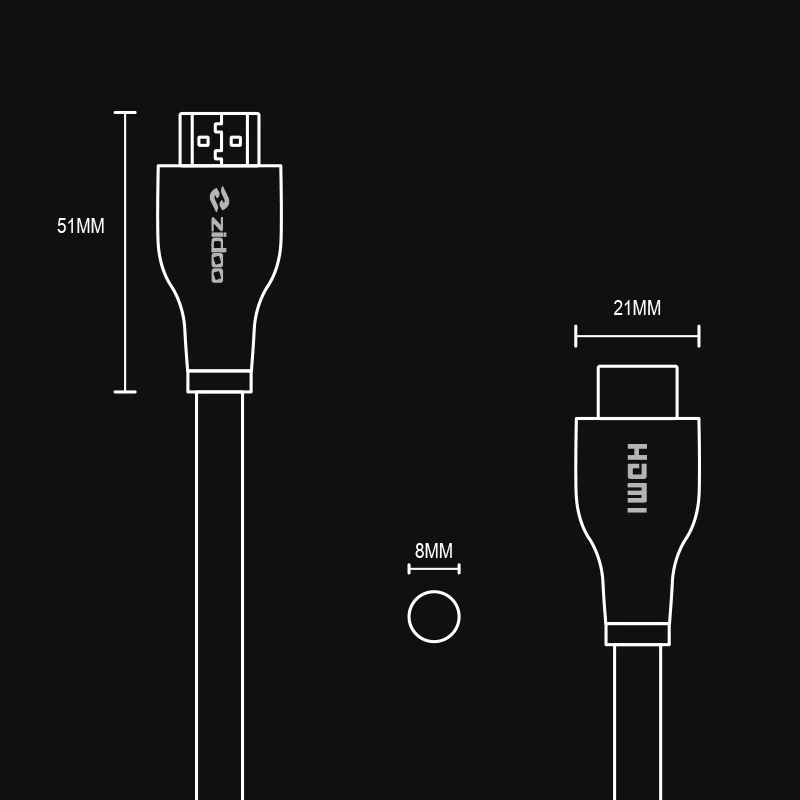 ZD-H1 Высокоскоростной HDMI 2,0 для ТВ приставка Zidoo X9S X10 X20 X20Pro