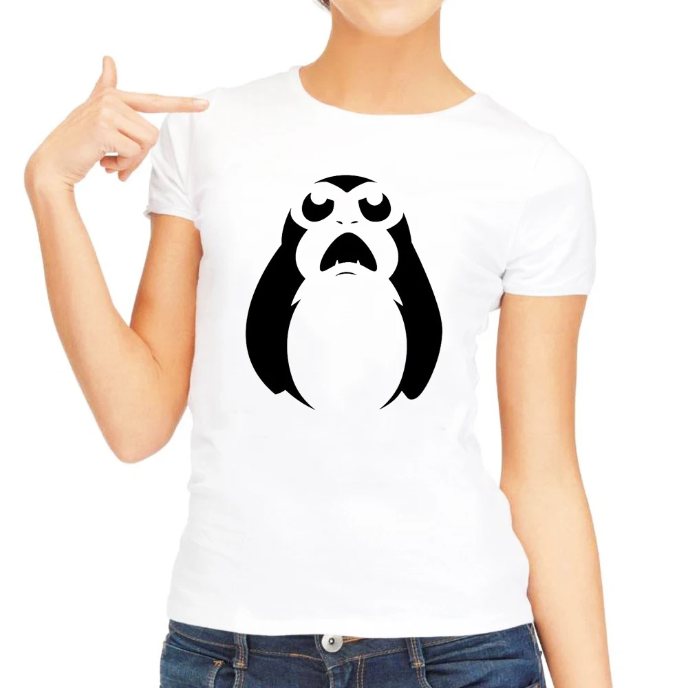 LISM Porg футболка Женские Забавные топы Porgkins джедаи из Звездных Войн Футболка с